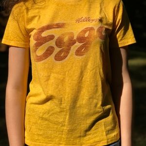 Eggo yellow graphic t-shirt